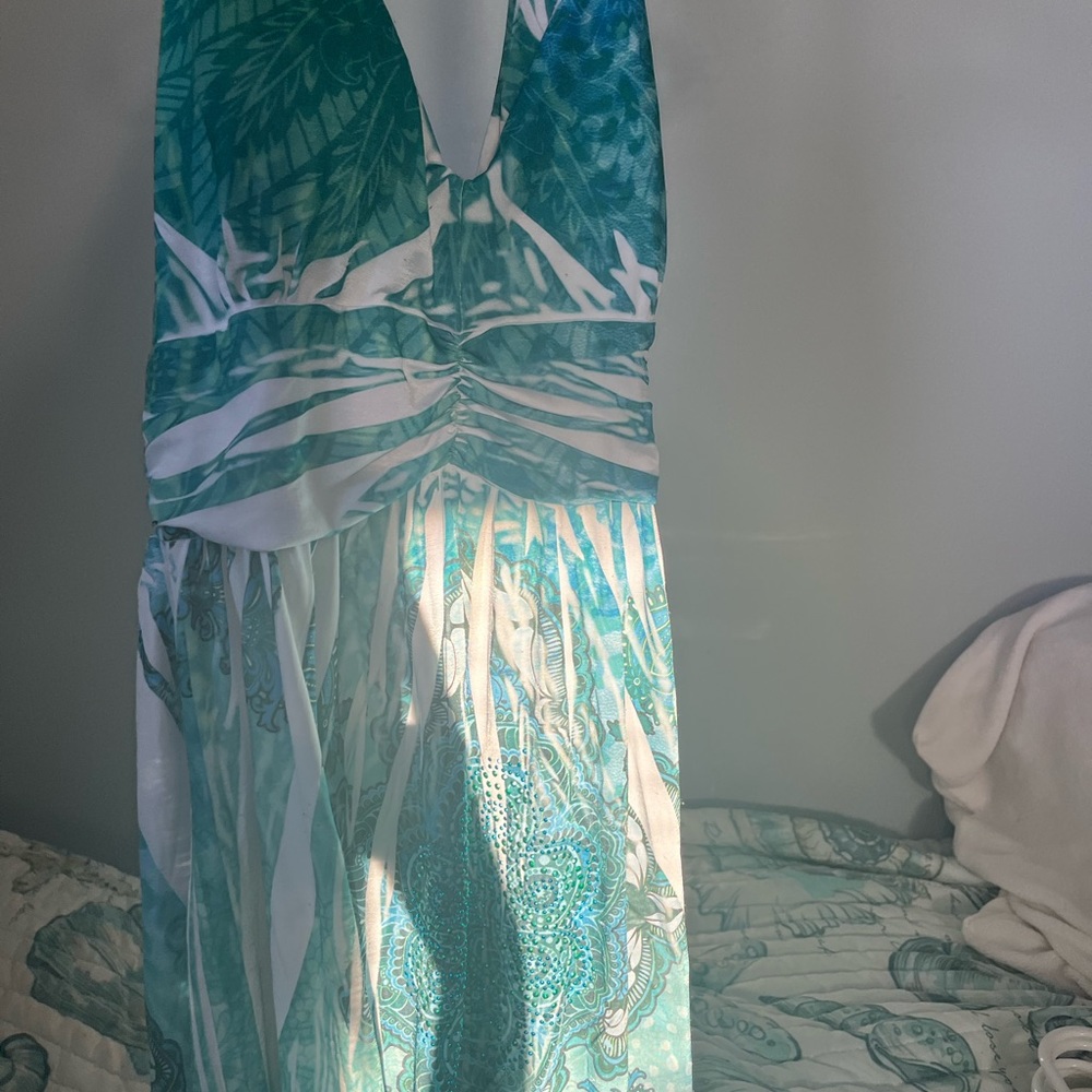 Teal beach dress